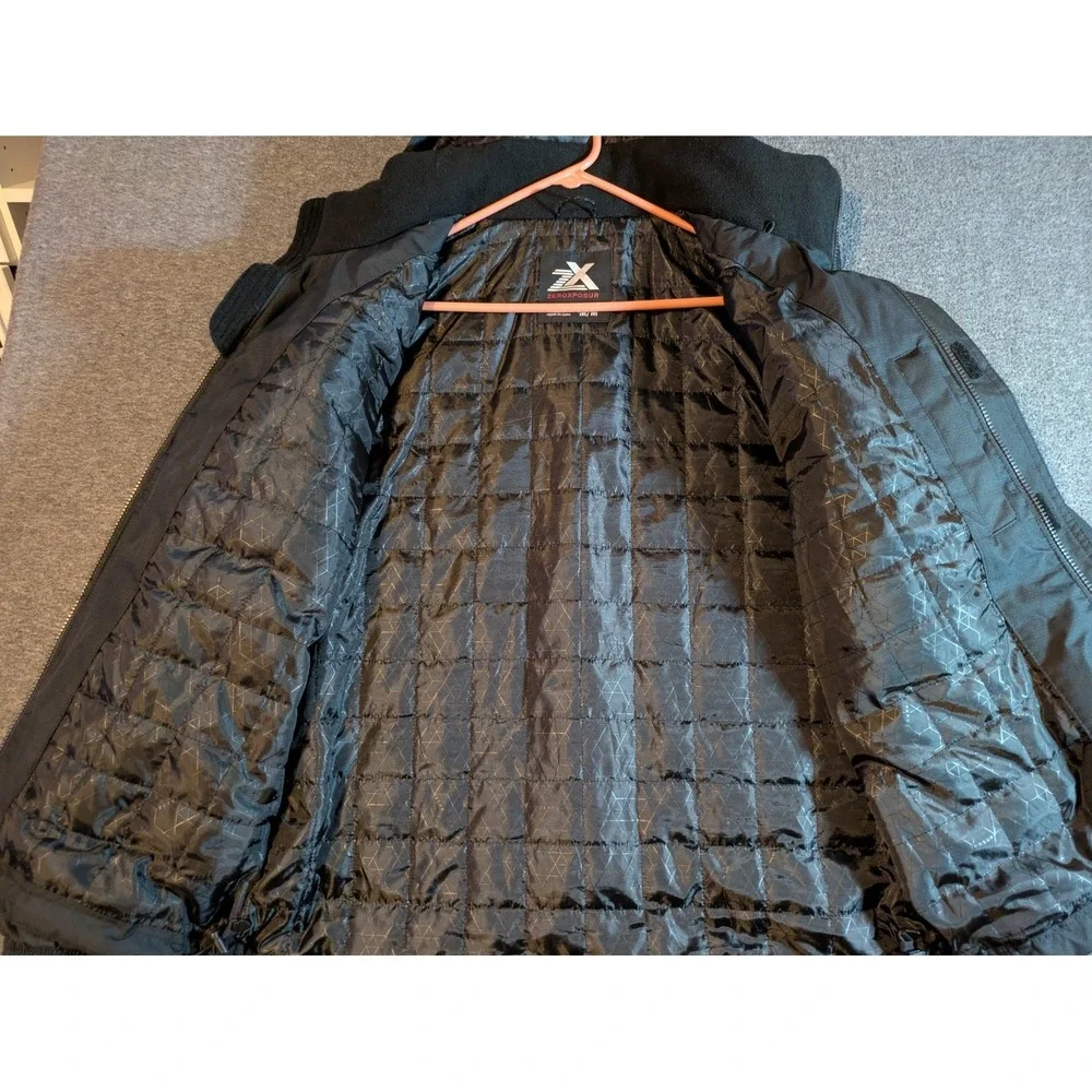 ZeroXPosur Black Label Winter Jacket Men's Size XL Hood Coat Black Heavyweight‎